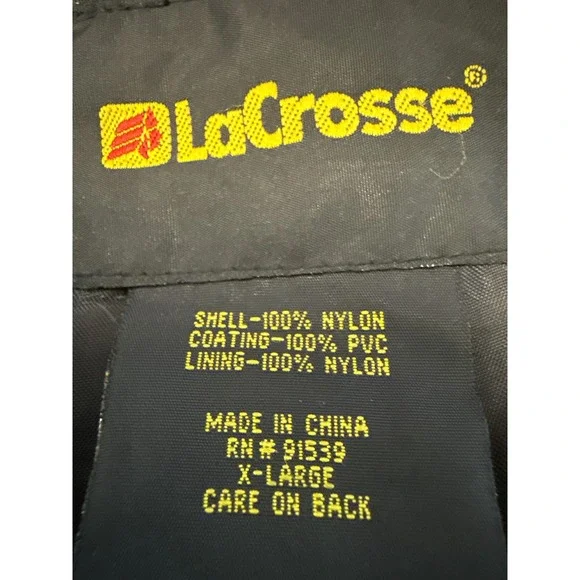 LaCrosse Mens XL Mossy Oak Break-Up Camo Waterproof Hunting Bibs Overalls PVC - Picture 2 of 8